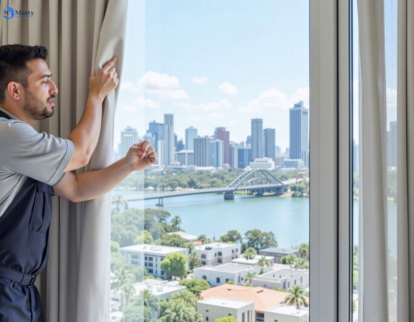 Professional curtain steam cleaning service deakin-vic QLD by Matty Curtain Cleaning