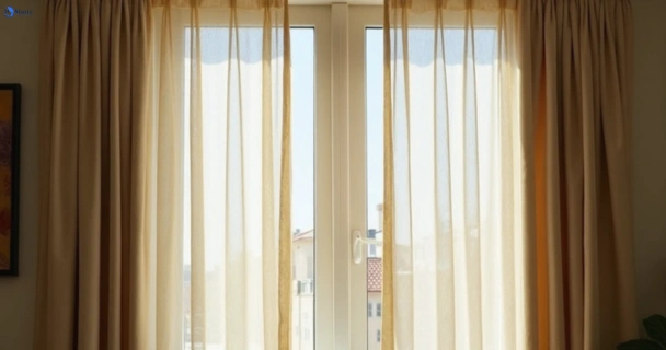 Dull dusty drapes in deakin-vic before professional cleaning